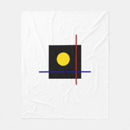 Bauhaus Art Black Geometrie Fleecedecke