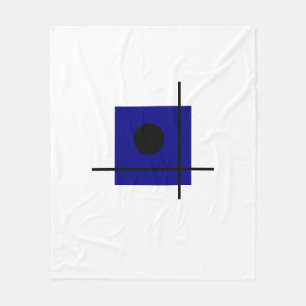 Bauhaus Art Blue Geometrie Fleecedecke