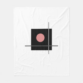 Bauhaus Art Gray Geometrie Fleecedecke