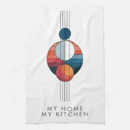 Bauhaus Art in five lines and spheres Geschirrtuch