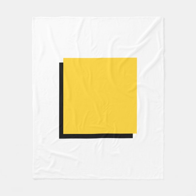 Bauhaus Art Yellow Square Fleecedecke (Vorderseite)
