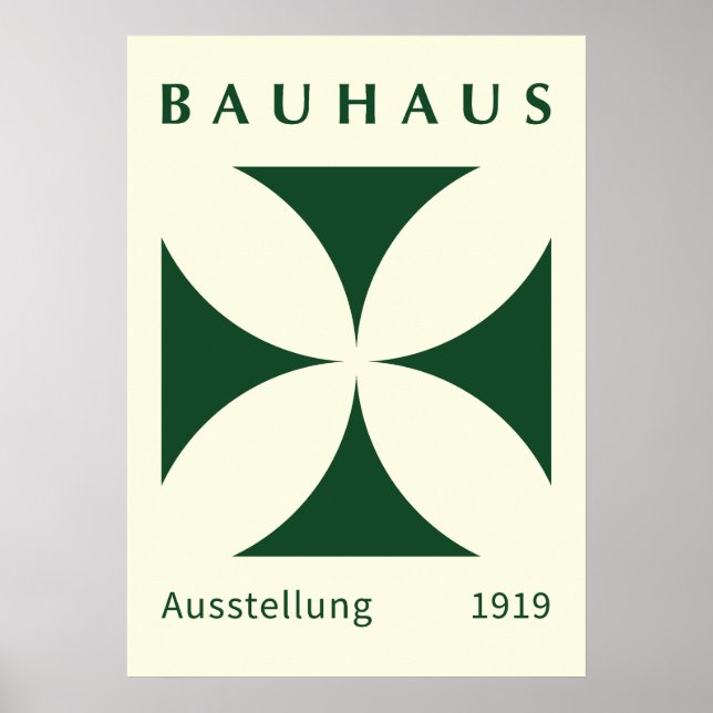 Bauhaus Ausstellung 1919 Geometric, home decor Poster (Vorne)