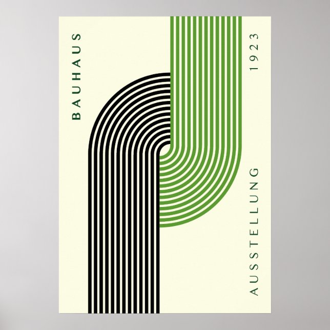 Bauhaus Ausstellung 1923 Stripe Art, home decor Poster (Vorne)