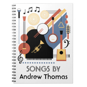 Bauhaus-Band-personalisiertes Lied-Buch Notizblock