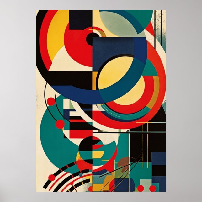 Bauhaus, Bauhaus-Design, modernes Design, geometri Poster (Vorne)