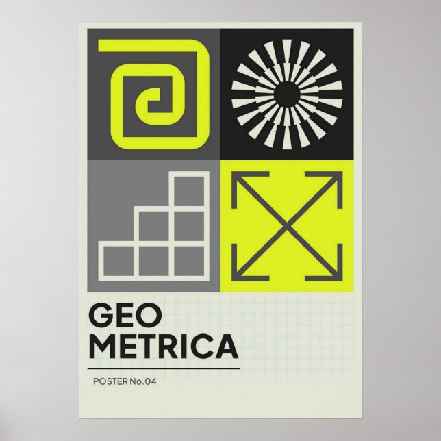 Bauhaus, Bauhaus-Design, modernes Design, geometri Poster (Vorne)