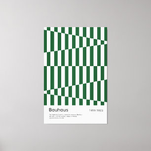 Bauhaus Dark Green Stripe Grid Kunstprint 1923 Leinwanddruck