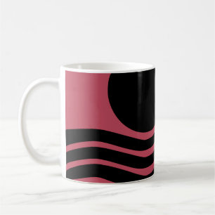 Bauhaus Deep Pink Abstrakt Kaffeetasse