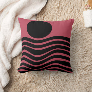 Bauhaus Deep Pink Abstrakt Kissen