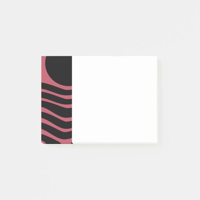 Bauhaus Deep Pink Abstrakt Post-it Klebezettel (Vorderseite)