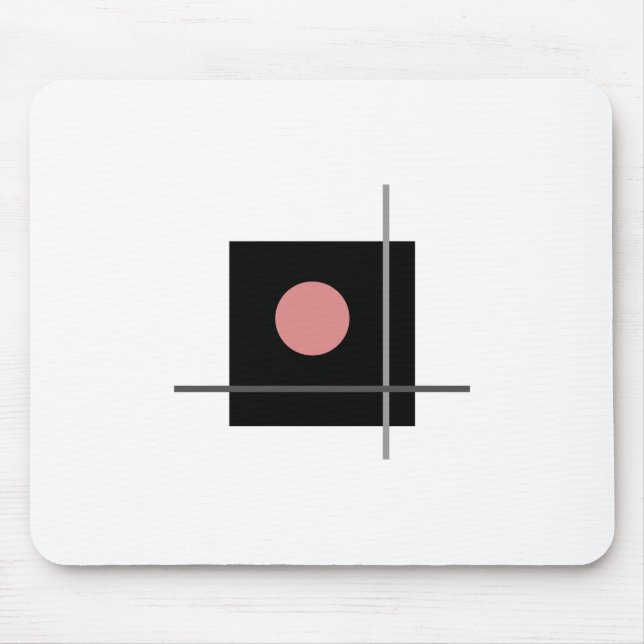 Bauhaus Design Geometric Art Gray Komposition Mousepad (Vorne)