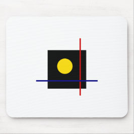 Bauhaus Design Geometrie Art Black Zusammensetzung Mousepad