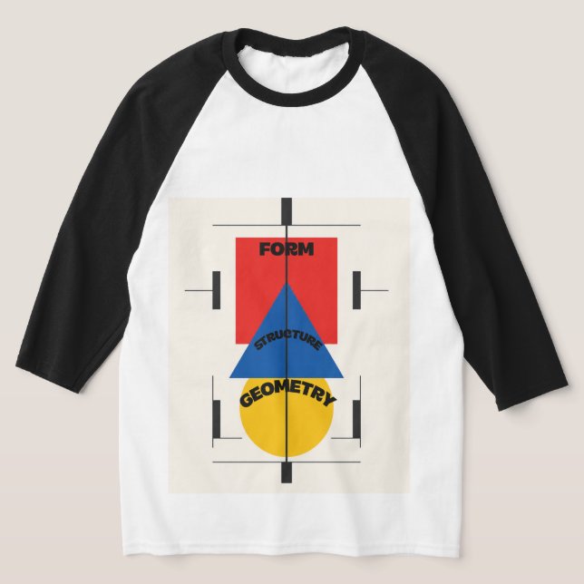 Bauhaus-Design Herren 3/4 T-Shirt (Ablage )