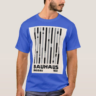 Bauhaus Dessau 1931 Modernist Homage Black Gray Cr T-Shirt