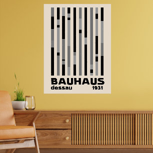 Bauhaus Dessau 1931 Modernistische Homage Black Cr Poster