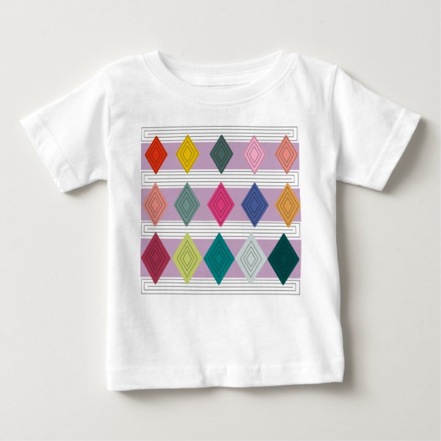 Bauhaus Diamond Quilt Baby T-shirt (Vorderseite)