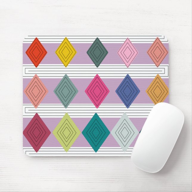 Bauhaus Diamond Quilt Mousepad (Mit Mouse)