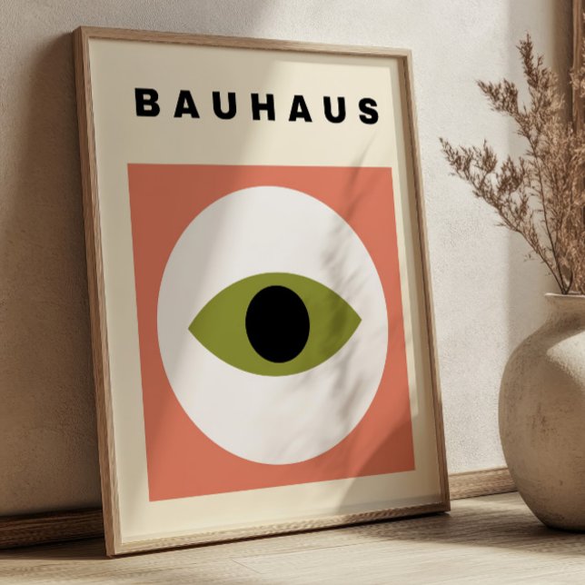 Bauhaus Eye Illustration Mid Century Modern Retro Poster (Von Creator hochgeladen)