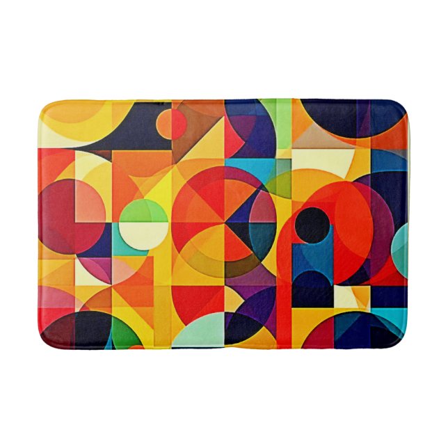 Bauhaus-Farbgeometrie-Design Badematte (Vorderseite)