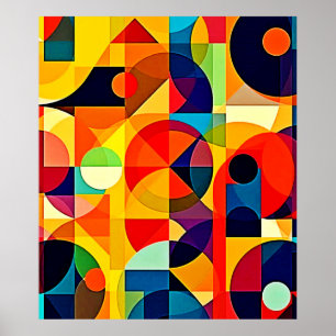 Bauhaus-Farbgeometrie-Design Poster