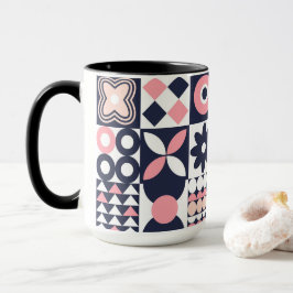 Bauhaus Floral Geometric Cup Design Tasse