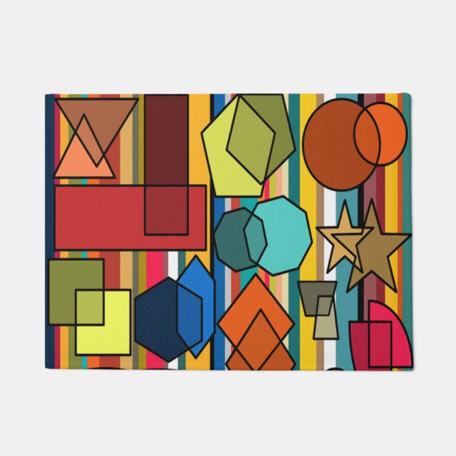 Bauhaus Formen und Linien Fußmatte (Vorderseite)