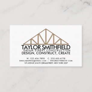 Bauhaus Gebäude Rustic Business Card Visitenkarte