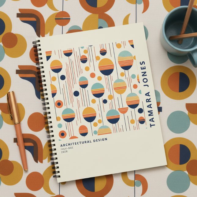 Bauhaus Geometric Abstrakt Pattern#1 ID1068 Notizbuch (Von Creator hochgeladen)