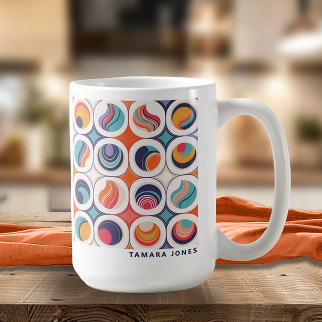 Bauhaus Geometric Abstrakt Pattern#2 ID1068 Kaffeetasse (Von Creator hochgeladen)