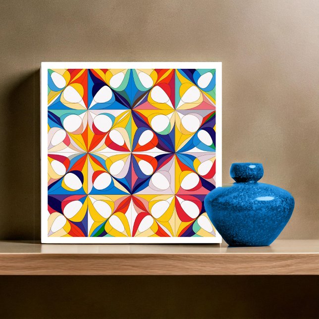 Bauhaus Geometric Abstrakt Pattern#3 ID1068 Fliese (Von Creator hochgeladen)