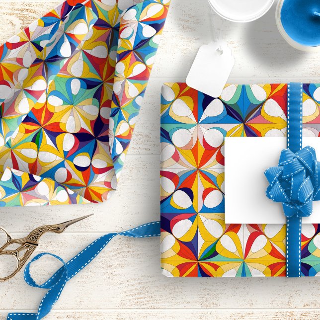 Bauhaus Geometric Abstrakt Pattern#3 ID1068 Geschenkpapier (Von Creator hochgeladen)