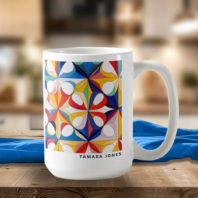 Bauhaus Geometric Abstrakt Pattern#3 ID1068 Kaffeetasse (Von Creator hochgeladen)