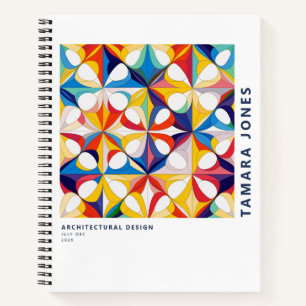 Bauhaus Geometric Abstrakt Pattern#3 ID1068 Notizbuch