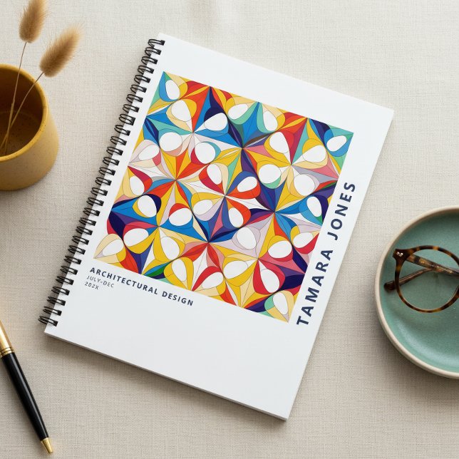 Bauhaus Geometric Abstrakt Pattern#3 ID1068 Notizbuch (Von Creator hochgeladen)