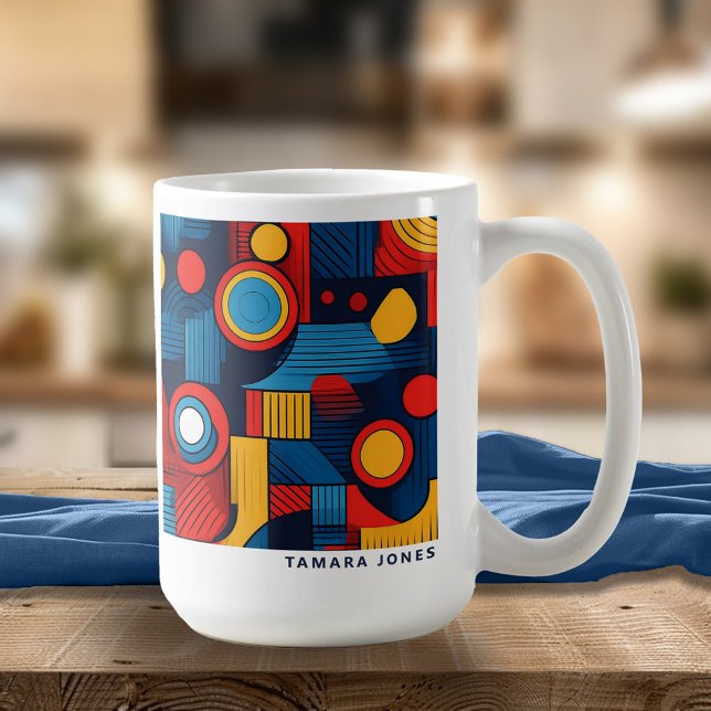 Bauhaus Geometric Abstrakt Pattern#4 ID1068 Kaffeetasse (Von Creator hochgeladen)