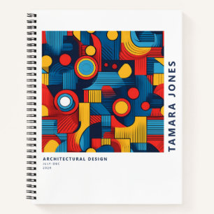 Bauhaus Geometric Abstrakt Pattern#4 ID1068 Notizbuch