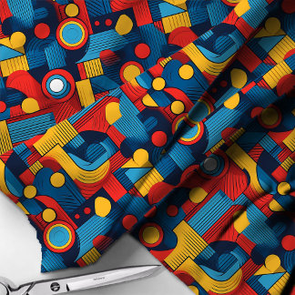 Bauhaus Geometric Abstrakt Pattern#4 ID1068 Stoff