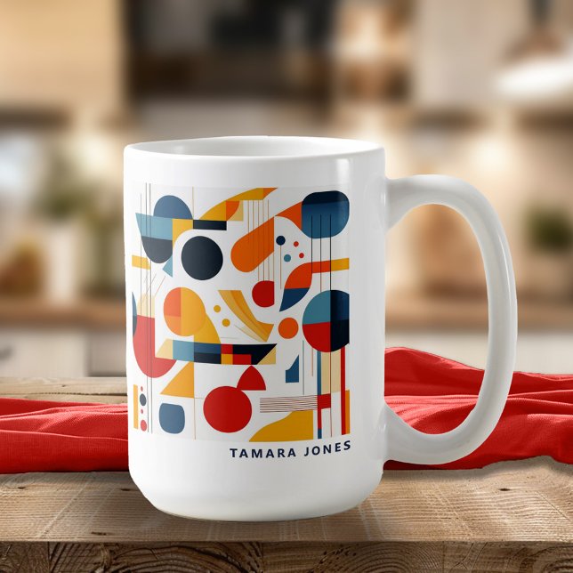 Bauhaus Geometric Abstrakt Pattern#6 ID1068 Kaffeetasse (Von Creator hochgeladen)