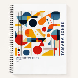 Bauhaus Geometric Abstrakt Pattern#6 ID1068 Notizbuch