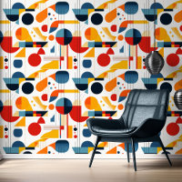 Bauhaus Geometric Abstrakt Pattern#6 ID1068