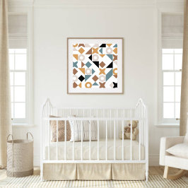 Bauhaus Geometric Nursery Wall Art Poster