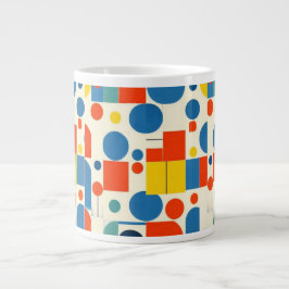 Bauhaus Geometric Primary Color Vintage Modern Mug Jumbo-Tasse