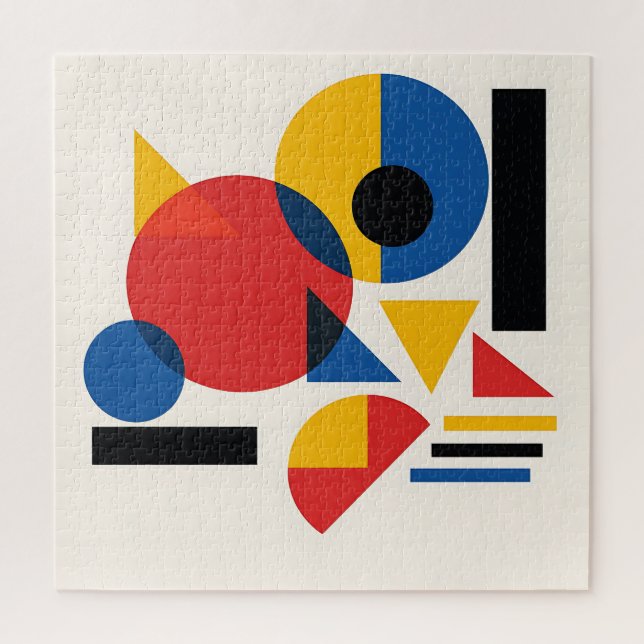 Bauhaus-Geometrische Abstrakte Komposition Puzzle (Vertikal)