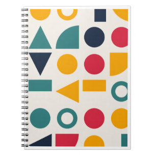Bauhaus Geometrische Formen Muster Aufkleber Notizblock
