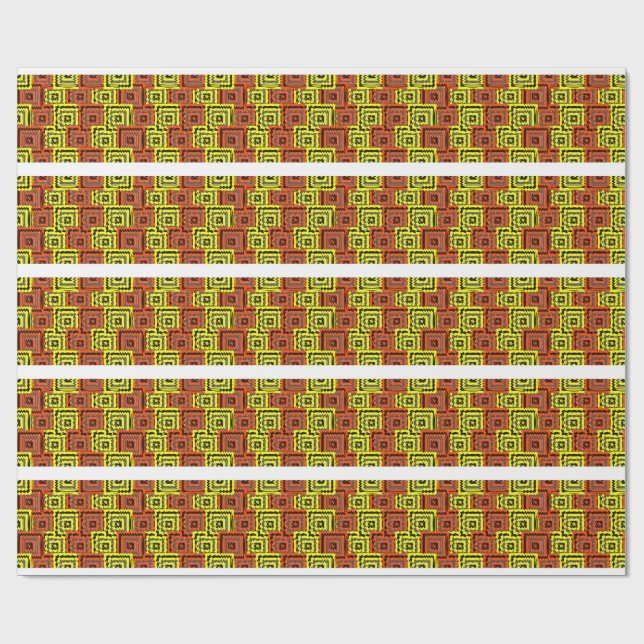 Bauhaus geometrisches Musterdesign  Geschenkpapier (Flach)