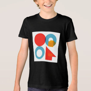 Bauhaus Geometry Art T - Shirt - Primärfarben, Min