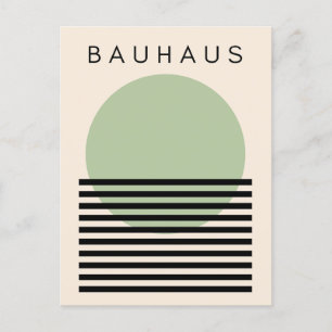 Bauhaus Green Sun Feiertagspostkarte