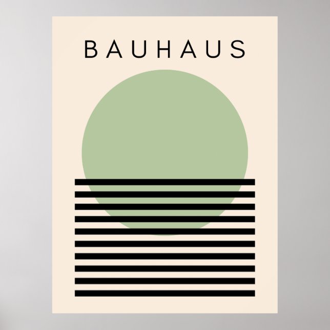 Bauhaus Green Sun Poster (Vorne)