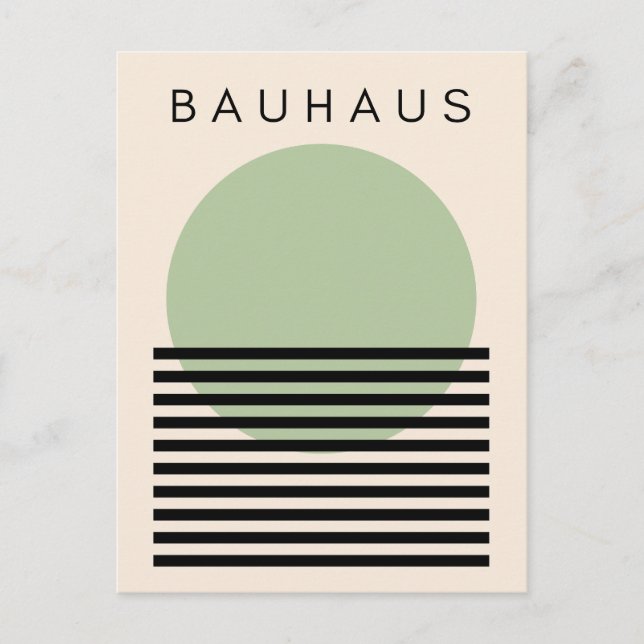 Bauhaus Green Sun Postkarte (Vorderseite)