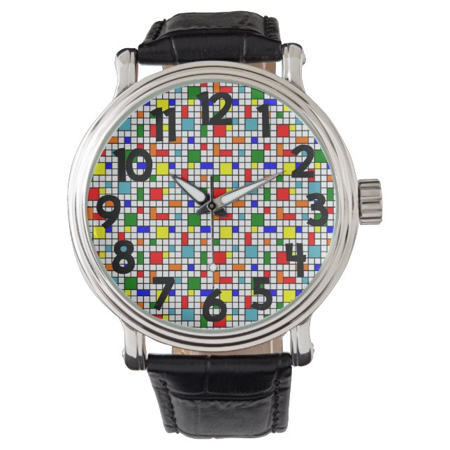 Bauhaus Grid Armbanduhr (Vorderseite)